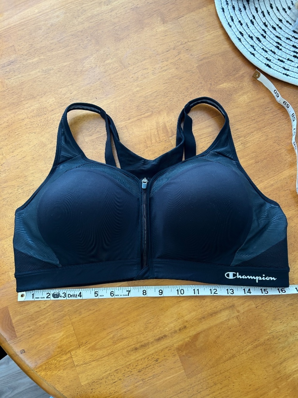 Champion Black Front-Zip Supportive Sports Bra, X Large Sizing - See Photos - Picture 6 of 9